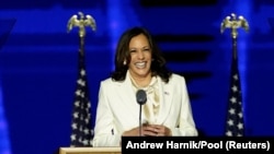 USA-ELECTION/ US Vice President-elect Kamala Harris in Wilmington, Delaware