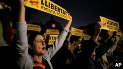 Bamwe mu bashigikiye ukwigenga kwa Catalonia