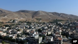 FILE - A general view of Lebanon's Ras Baalbek, a Christian town in the northern Bekaa region near the border with Syria. 