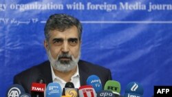 Spokesman of the Atomic Energy Organization of Iran (AEOI), Behrouz Kamalvandi answers the press in the capital Tehran on July 17, 2018. - Iran has lodged a complaint with the International Court of Justice against the United States' reimposition of sanct