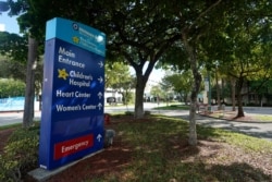 FILE - An entrance to Broward Health Medical Center is shown September 28, 2020, in Fort Lauderdale, Florida.