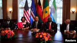 Presiden AS Barack Obama menjamu empat pemimpin Afrika, yaitu Cape Verde, Malawi, Senegal dan Sierra Leone di Gedung Putih hari Kamis (28/3).