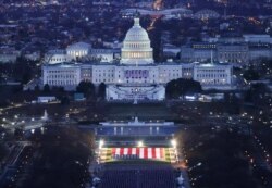 Todo está preparado en el Capitolio de Washington para la investidura del presidente electo Joe Biden el 20 de enero de 2021.