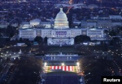 Todo está preparado en el Capitolio de Washington para la investidura del presidente electo Joe Biden el 20 de enero de 2021.