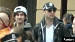 Suspects in the Boston Marathon bombing April 15 are seen in handout photo released through the FBI website, April 18, 2013. 