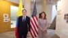 El secretario de Estado de Estados Unidos, Antony Blinken, en el Diálogo de Alto Nivel, con la vicepresidenta y canciller de Colombia, Marta Lucía Ramírez, en Bogotá. [Foto: cortesía del Gobierno de Colombia]