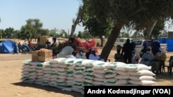 Des stocks de produits alimentaires au Tchad, le 12 septembre 2021.