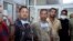 Police officers stand guard at a hospital where the body of top criminal Vikas Dubey is being kept, in Kanpur, India, July 10, 2020.