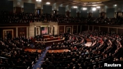 U.S. President Donald Trump delivers his State of the Union address to a joint session of the U.S. Congress on Capitol Hill in Washington, Jan. 30, 2018.