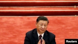 El presidente chino, Xi Jinping, durante una reunión en Beijing para elogiar a quienes luchan contra la pandemia de COVID-19, el 8 de septiembre de 2020.