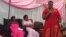 Thokozani Khupe addressing some opposition leaders and supporters in Harare.