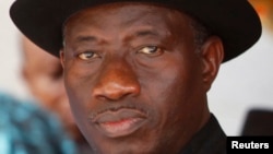 FILE - Nigeria's President Goodluck Jonathan, Aug. 1, 2012.