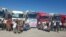 Iranian truck drivers in the northeastern region of Khorasan on strike over low wages, May 23, 2018