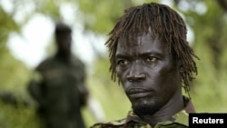 Uganda's Lord's Resistance Army (LRA) commander Caesar Achellam in Owiny Kibul, South Sudan, September 20, 2006 file photo