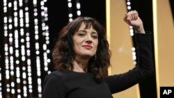 Asia Argento, soirée de clôture du festival de Cannes 2018, France, le 19 mai 2018. 