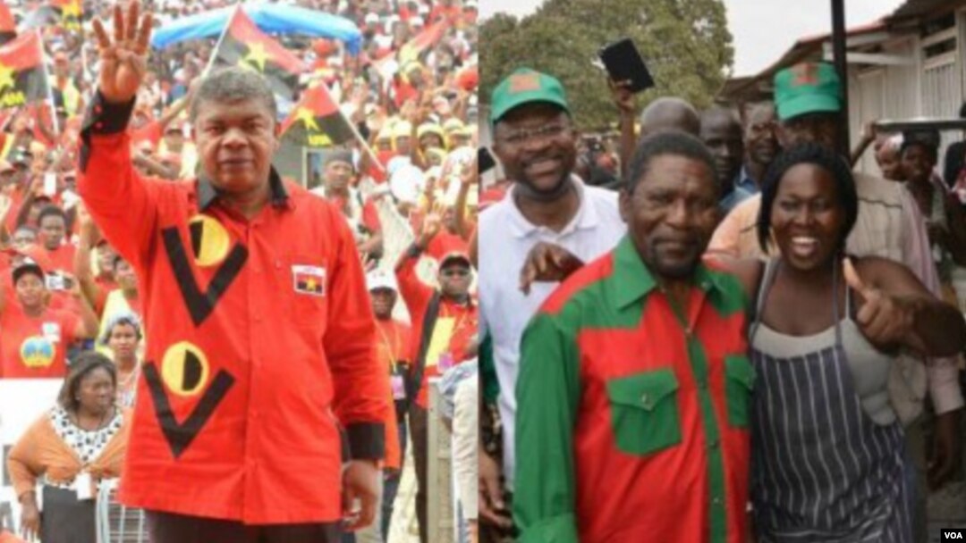 João Lourenço (esq) e Isaías Samakuva (dir)