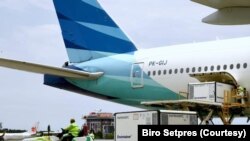 16 juta dosis vaksin buatan Sinovac diangkut oleh pesawat Garuda Indonesia dari China. (Foto: Biro Setpres)