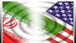 Iran US flags