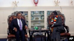 United States Ambassador to Zimbabwe Brian Nichols Meets Zimbabwe's Emmerson Mnangagwa