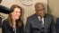 Président Félix Tshisekedi ya RDC (C) na bokutani na Premier ministre ya Belgique Sophie Wilmès (G) na likita ya nkita ya molongo na Davos, Suisse, 22 janvier 2020. (Twitter/Sophie Wilmès)