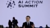 France's President Emmanuel Macron delivers a speech during a closing event for the first day of the Artificial Intelligence Action Summit, at the Grand Palais in Paris on Feb. 10, 2025. 