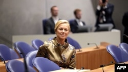 Sigrid Kaag, mantan menteri keuangan Belanda, menghadiri rapat di parlemen Belanda, di Den Haag, 19 September 2023. Sigrid baru saja ditunjuk menjadi koordinator bantuan kemanusiaan ke Gaza. (Foto:Phil Nijhuis / ANP / AFP)
