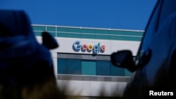 The logo of Google LLC is shown on a building in San Diego, California, Oct.9, 2024.