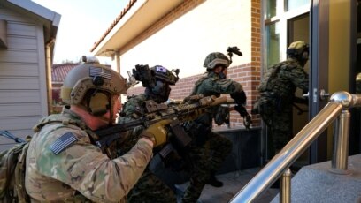 Một cuộc huấn luyện chung của quân đội Hòa Kỳ và Hàn Quốc ở căn cứ Gunsan, Hàn Quốc, tháng 11/2019.