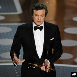 L'Oscar du meilleur acteur est allé à Colin Firth, l'interprète du roi George VI dans « Le Discours d’un roi » . (AP Photo/Mark J. Terrill)