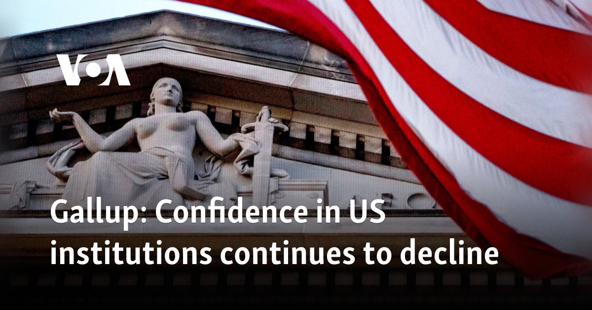 Gallup Confidence in US institutions continues to decline