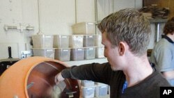 Nate Winkler, vlasnik kavane Oregon Yerba Mate u Redmondu, Oregon, dodaje začine napitku od yerba mate