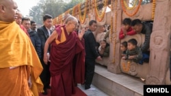 The Dalai Lama Greeting Young Pilgrims