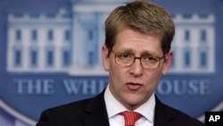 Juru Bicara Gedung Putih, Jay Carney mendesak penyelesaian secara damai sengketa wilayah di Laut Cina Timur (foto: dok).