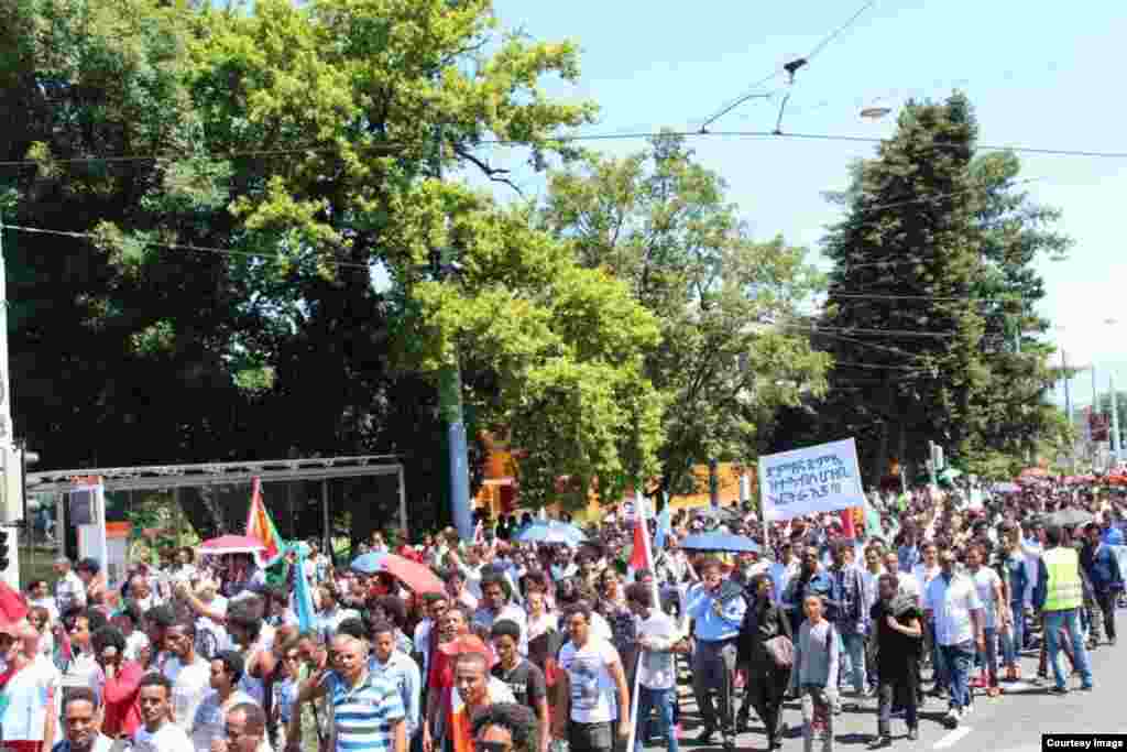 ኣብ ጀነቫ ንሪፖርት መርማሪት ኮሚሽን ሕቡራት ሃገራት ንጉዳይ ሰብኣዊ መሰላት ኤርትራ ዝድግፍ ሰልፊ