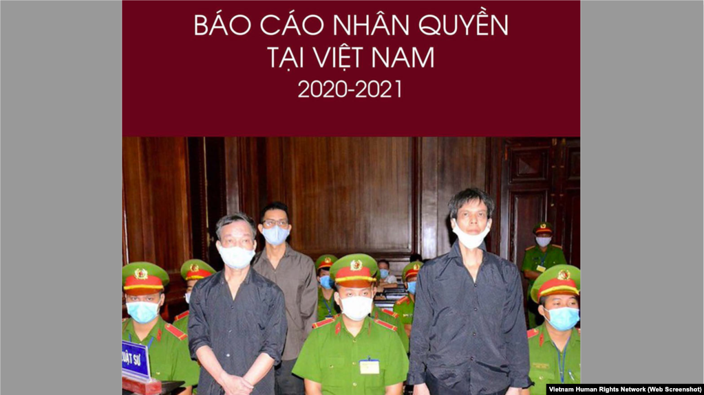Trang bìa của Báo cáo Nhân quyền Việt Nam mới được Mạng lưới Nhân quyền Việt Nam công bố, trong đó nói gần 300 tù nhân đang bị giam giữ ở quốc gia do Đảng Cộng sản cầm quyền.
