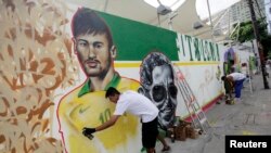 Graffitti em homenagem ao jogador brasileiro Neymar