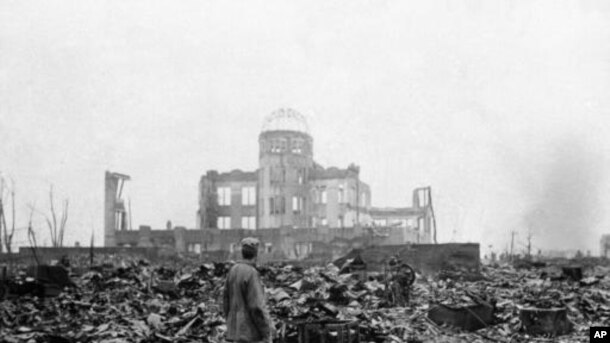 Hiroshima në vitin 1945, pas shpërthimit të bombës bërthamore