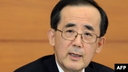 The Bank of Japan (BoJ) Governor Masaaki Shirakawa answers a question during a press conference at the BoJ headquarters in Tokyo, January 22, 2013.