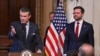 Pete Hegseth speaks after being sworn in as the new US Secretary of Defense by Vice-President JD Vance at the Eisenhower Executive Office Building at the White House in Washington, DC, on Jan. 25, 2025.