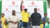 Victoire du Rwandais Joseph Areruya lors de la course cycliste "La Tropicale Amissa Bongo" au Gabon