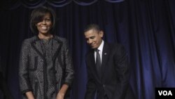 Prezidan ameriken an Barack Obama ak madam li Michelle Obama