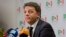 Democratic Party leader Matteo Renzi speaks during a press conference on the election results, in Rome, March 5, 2018. 
