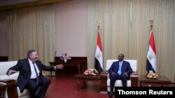 دیدار مایک پمپئو، وزیر خارجه آمریکا با عبدالفتاح البرهان، رییس شورای انتقالی سودان
