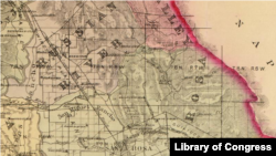 Detail from 1884 map of Sonoma County, California.