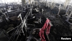 A scarf of a garment worker in the burnt interior of Tazreen Fashions, Savar subdistrict, Dhaka, Bangladesh, Nov. 28, 2012.