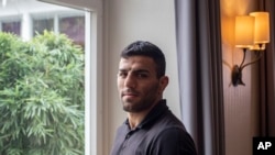 Iranian judoka Saeid Mollaei poses for a portrait photo at an undisclosed southern city of Germany, Sept. 12, 2019.