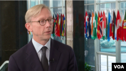 U.S. Special Representative for Iran Brian Hook speaks to VOA Persian at the State Department in Washington, Oct. 4, 2019. (K. Nha, VOA Persian)