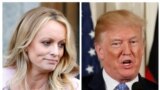 Aktorja e filmave për të rritur, Stormy Daniels (në të majtë) dhe ish Presidenti amerikan, Donald Trump