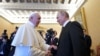 FILE - Russian President Vladimir Putin meets with Pope Francis at the Vatican, July 4, 2019. 