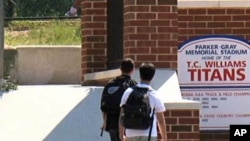 The dropout rate at T.C. Williams in Alexandria, Virginia ranged from 13 percent in the 2006 school year to more than 10 percent this school year, according to the Virginia Department of Education.